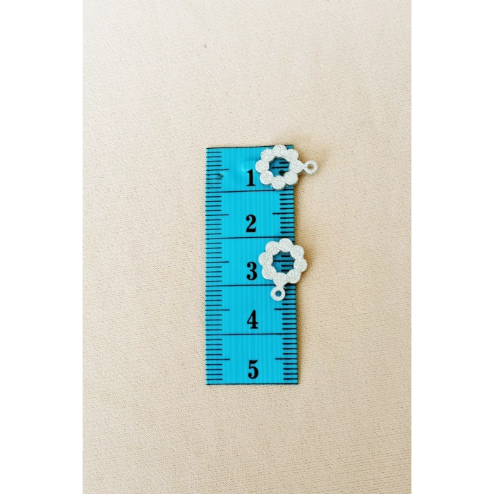 Oya Abiye Bileklik Kolye Pleksi Metalik Plastik Pul Gümüş Renk 8 gram 35 adet - BNC501