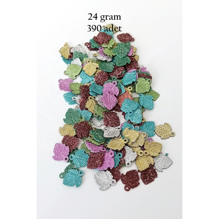 Oya Abiye Bileklik Kolye Pleksi Metalik Plastik Pul Karma Renk 24 gram 390 adet - BNC559