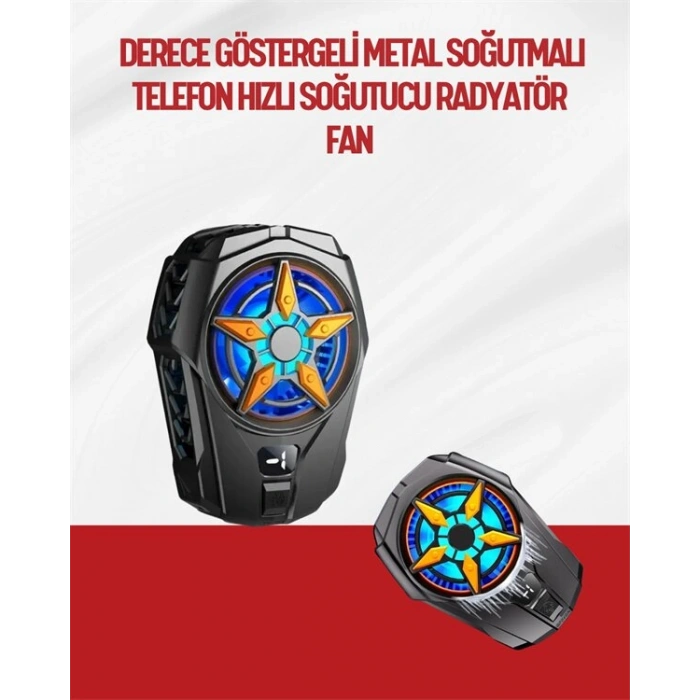 Oyunlar İçin Telefon Soğutucu – 65-85 Mm Uyumlu Dijital Ekranlı