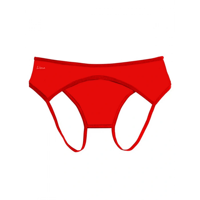  Özel Bölgesi Açık Fantezi Kırmızı Külot