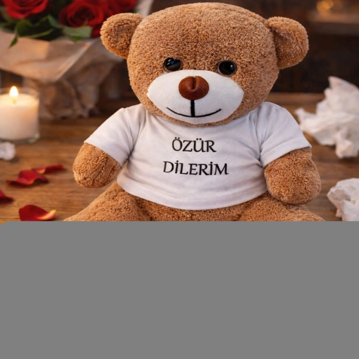 Özür Dilerim Tişörtlü Oyuncak Ayıcık