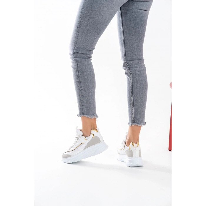 Paloma Beyaz Bağcıklı Spor Ayakkabı