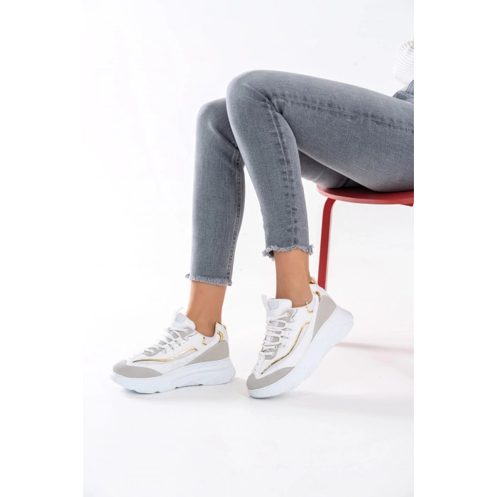 Paloma Beyaz Bağcıklı Spor Ayakkabı