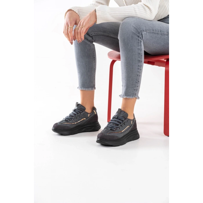 Paloma Gri Bağcıklı Spor Ayakkabı