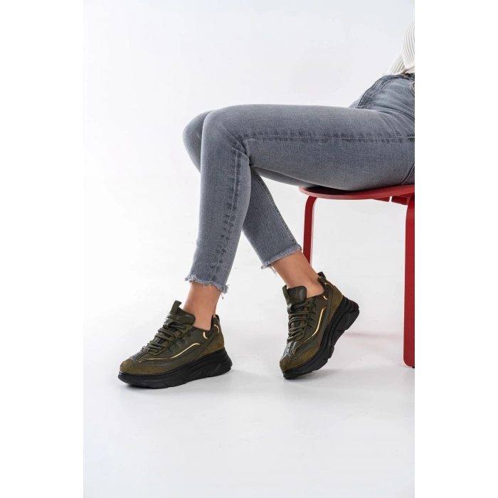 Paloma Haki Yeşil Bağcıklı Spor Ayakkabı