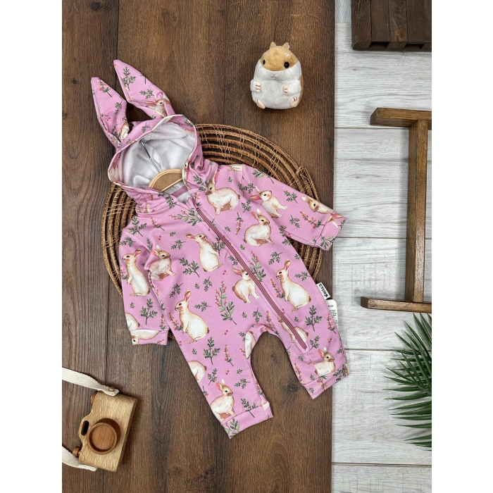 Pamuklu Fermuarlı Kız Bebek Tulum