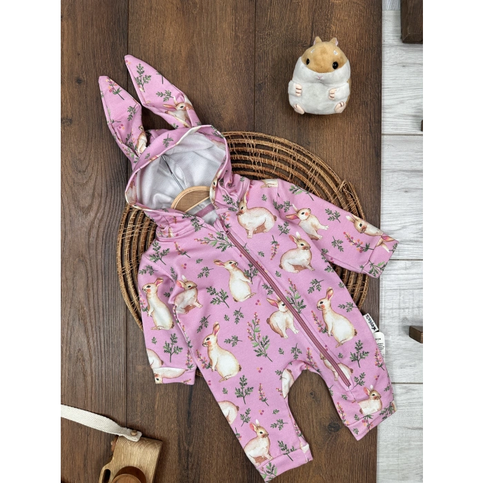 Pamuklu Fermuarlı Kız Bebek Tulum