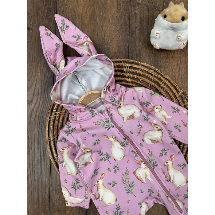 Pamuklu Fermuarlı Kız Bebek Tulum