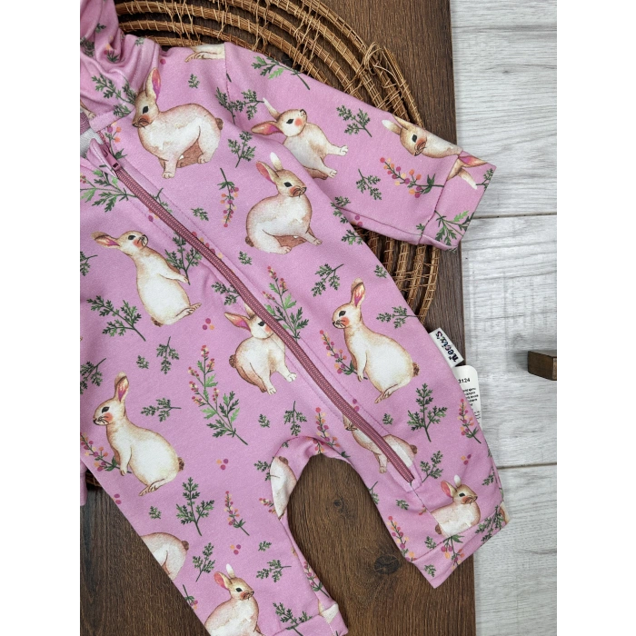 Pamuklu Fermuarlı Kız Bebek Tulum