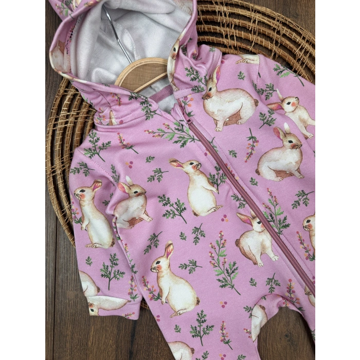 Pamuklu Fermuarlı Kız Bebek Tulum