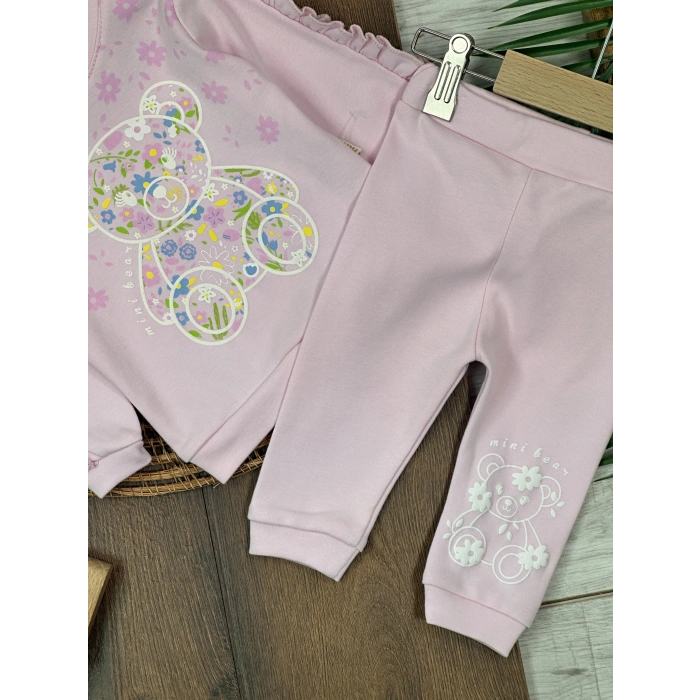 Pamuklu Fırfır Kız Bebek 2li Takım