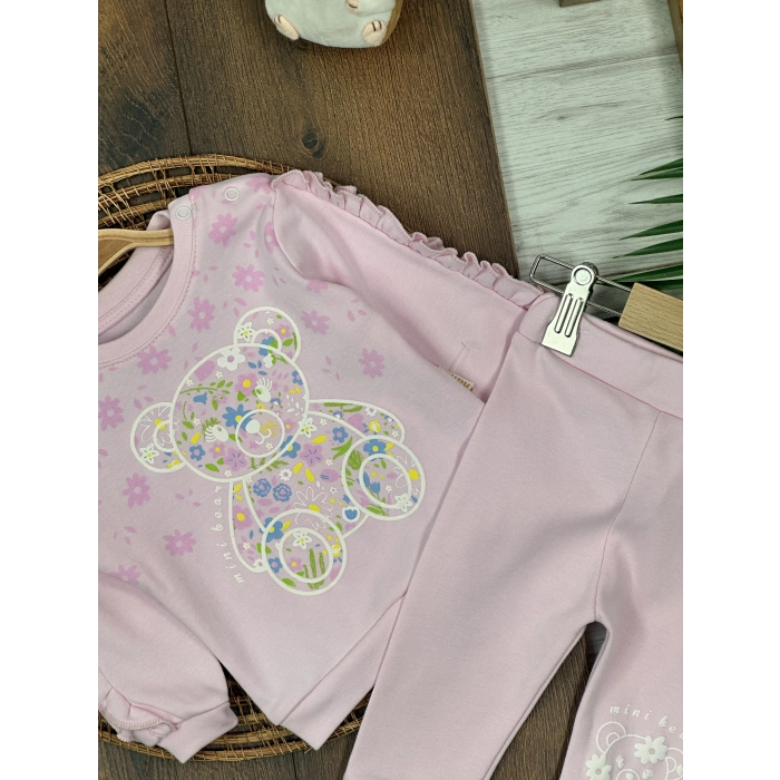 Pamuklu Fırfır Kız Bebek 2li Takım