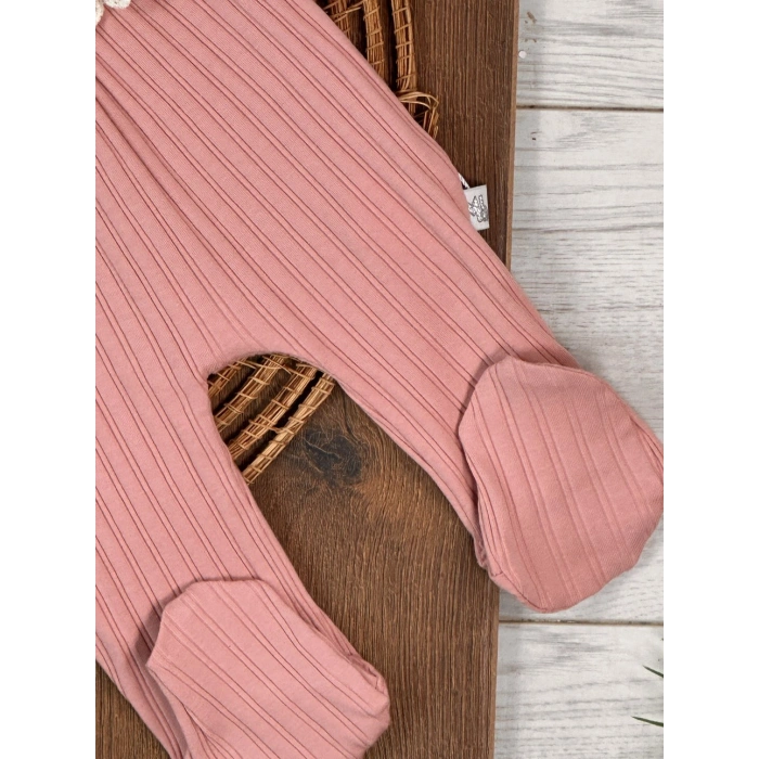 Pamuklu Uzun Kollu Kız Bebek Tulum