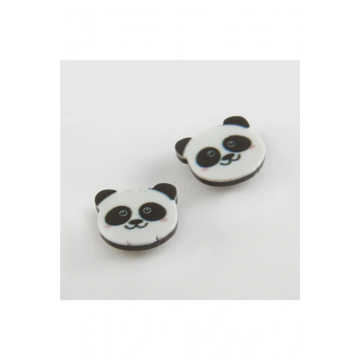 Panda Mıknatıslı Plastik Çocuk Küpesi