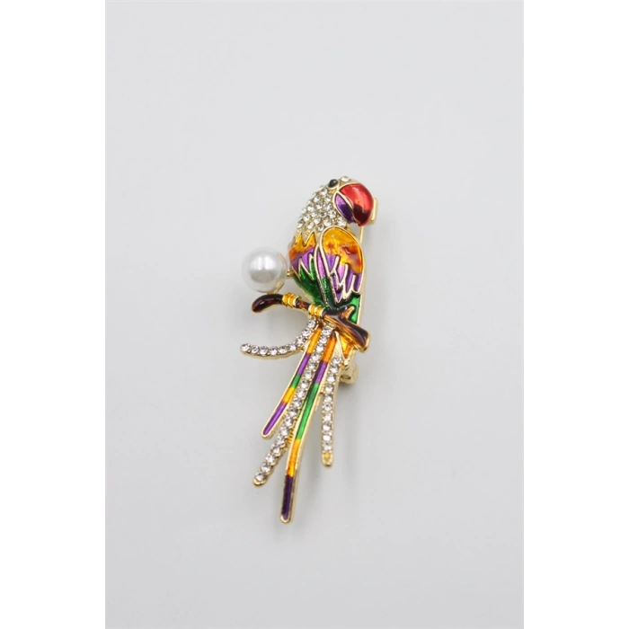 Papağan Broş - ÇOK RENKLİ