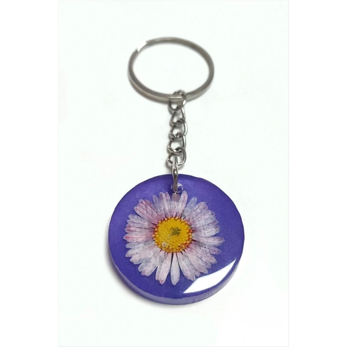 Papatya Epoksi Anahtarlık