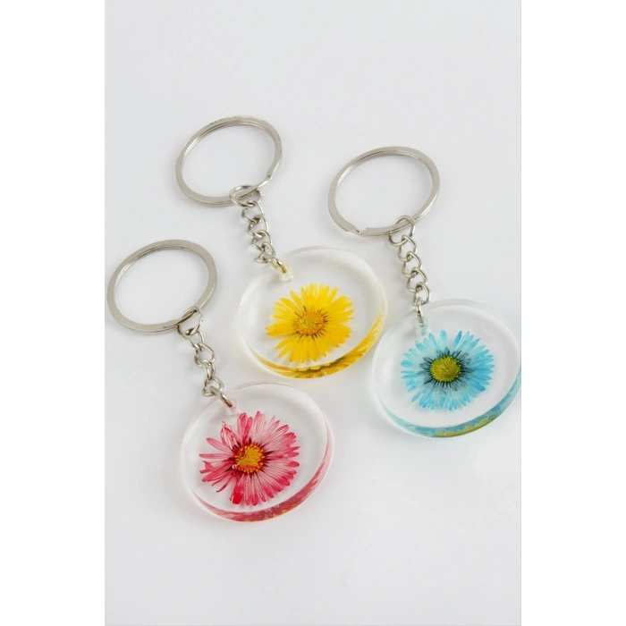 Papatya Epoksi Anahtarlık