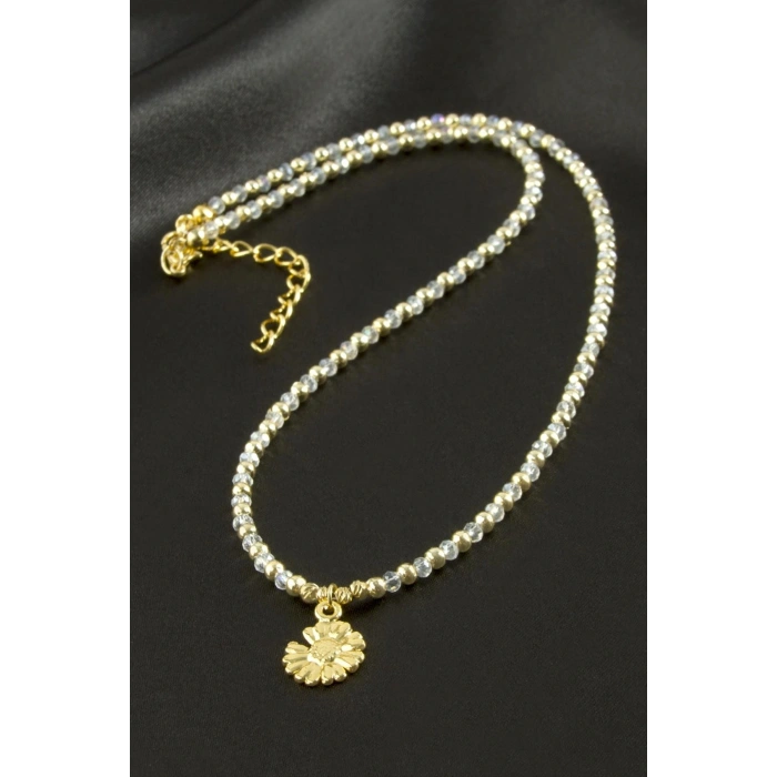 Papatya Kristal Kolye