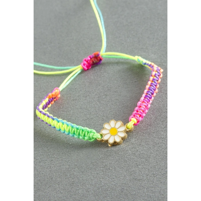 Papatya Makrome İp Bileklik