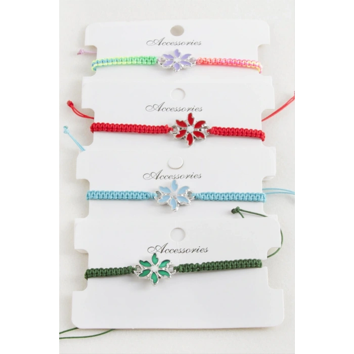 Papatya Makrome Örgülü Bileklik