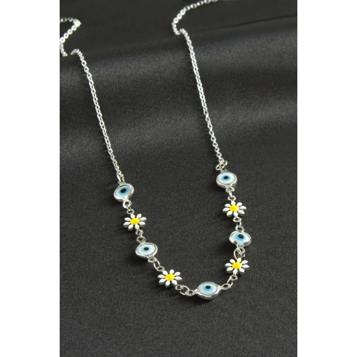 Papatya Nazar Mineli Kolye