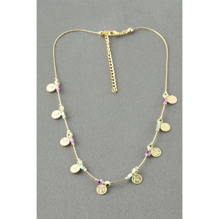 Paralı Boncuk Nazar Kolye