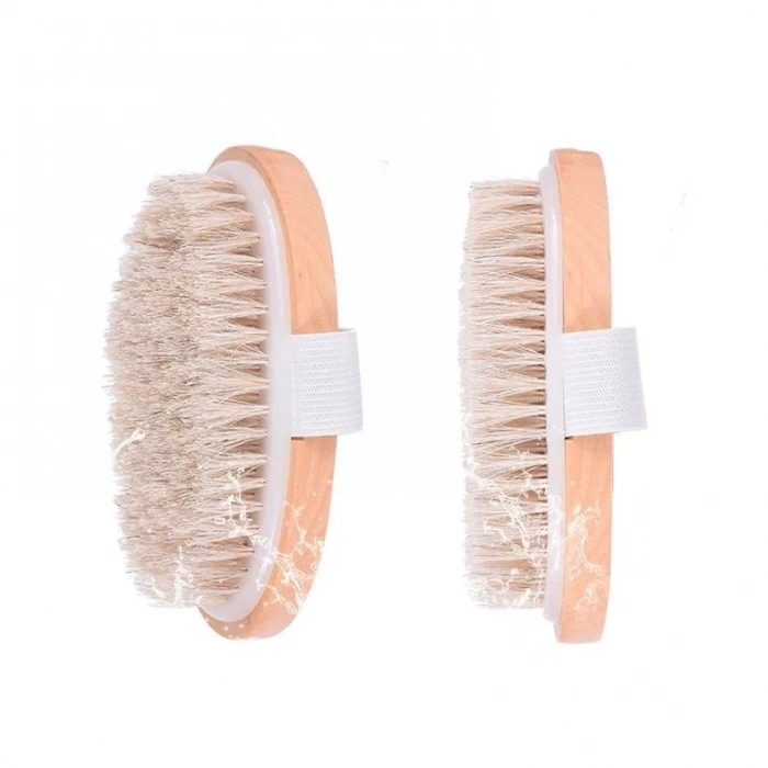 Parlak Ve Pürüzsüz Görünüm Sağlayan %100 Doğal At Kılı Selülit Fırçası (özel Kutulu)