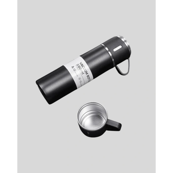 Paslanmaz Çelik 500 Ml Termos Seti – 8 Saat Isı Koruma, Vakumlu, Sızdırmaz Ve Taşınabilir