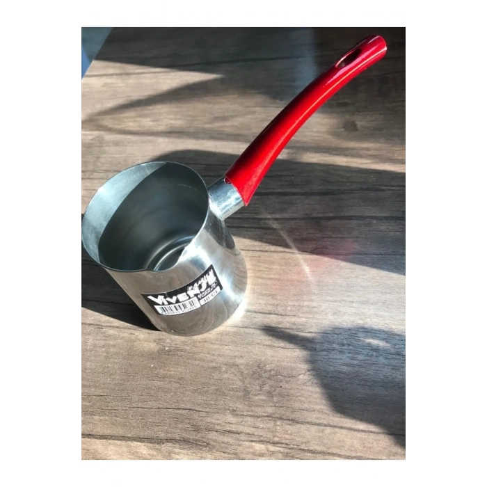 Paslanmaz Çelik Cezve 300 Ml Kahve Pişirim Cezvesi Bakalit Saplı -VVs100