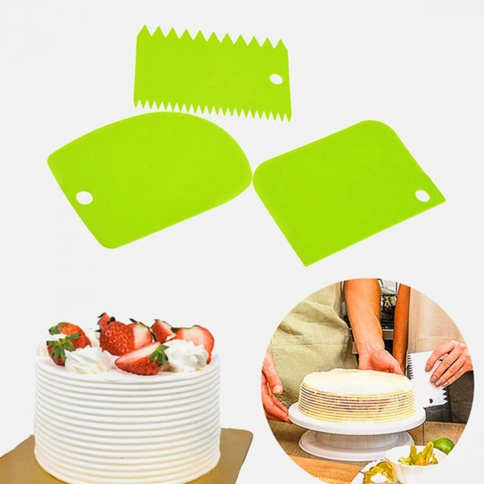 Pasta Hamur Şekillendirici Spatula Kesici Kazıyıcı Dekoratör Set (4887)