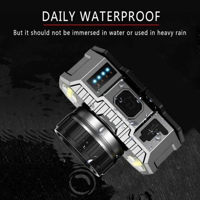 PeakStar PS-010 800 Lümen Şarj Göstergeli Cob LED Usbli Şarjlı Kafa Lambası