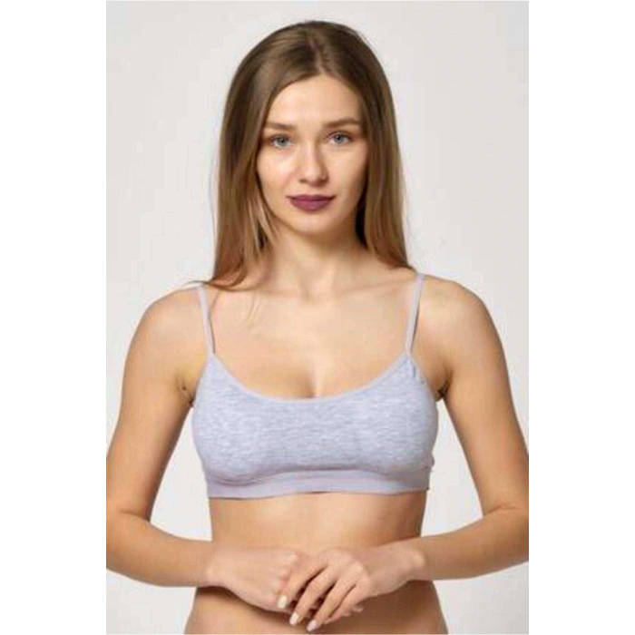 Pedli İp Askılı Yarım Atlet Büstiyer Külot Takım Gri