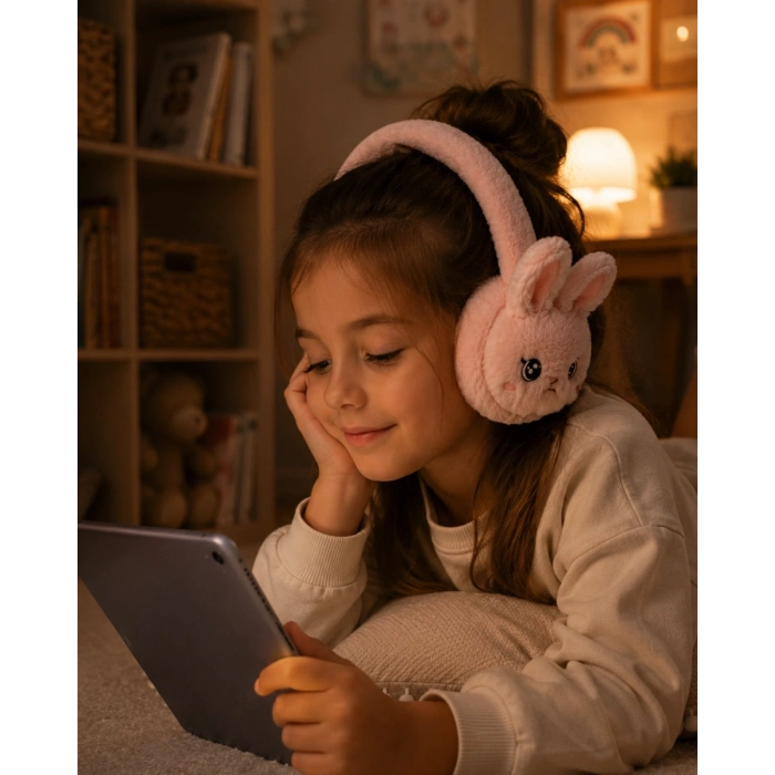 Peluş Bluetooth Kulaküstü Kulaklık Şarjlı Mikrofonlu Tf Kart Destekli
