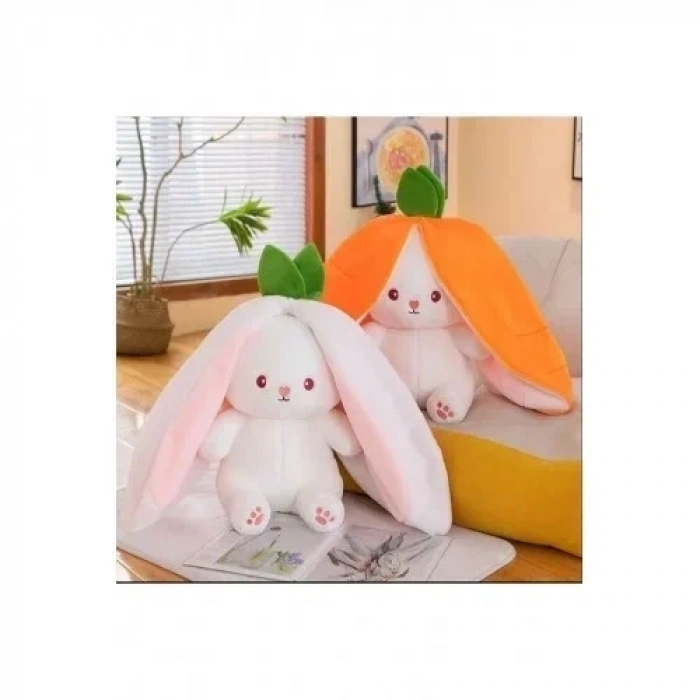 Peluş Havuç Tavşan Çantalı 50 cm Sevimli Havuç Tavşan Hediyelik
