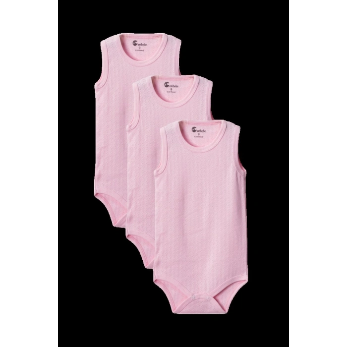 Pembe Askılı Body Zıbın 2-7 YAŞ Çocuklar İçin (3 ADET) Alttan Çıtçıtlı Özel Gereksinimli-D