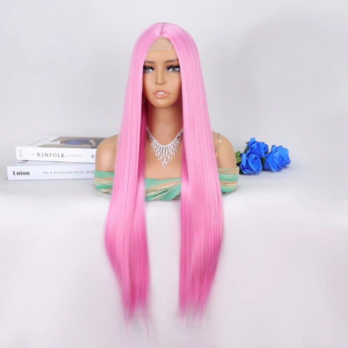 Pembe Ekstra Uzun Tül Peruk