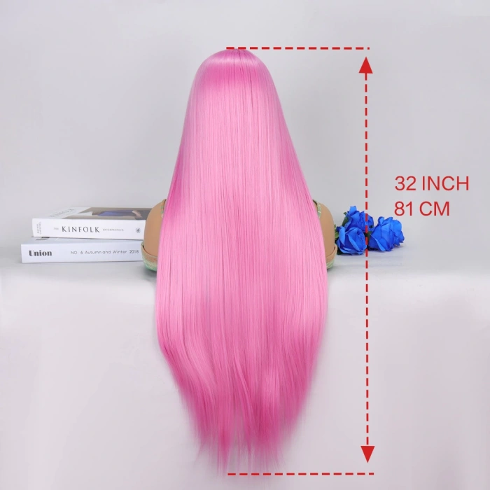 Pembe Ekstra Uzun Tül Peruk