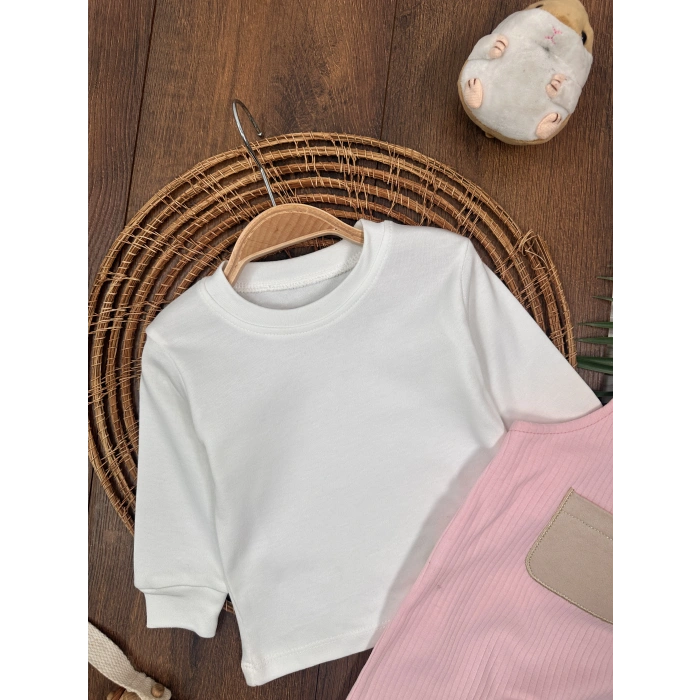 PEMBE LASTİKLİ PAÇA, PAMUKLU, DESENLİ, MEVSİMLİK, GÜNLÜK, KIZ ÇOCUK & BEBEK TULUM