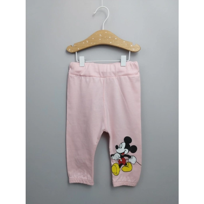 PEMBE LASTİKLİ PAÇA, PAMUKLU, YAZLIK, GÜNLÜK, KIZ ÇOCUK & BEBEK  ALT ÜST TAKIM