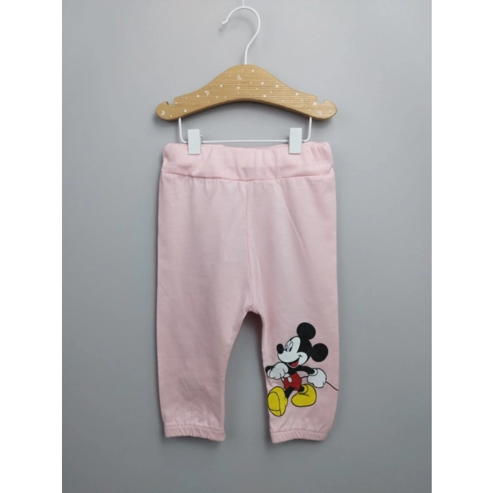 PEMBE LASTİKLİ PAÇA, PAMUKLU, YAZLIK, GÜNLÜK, KIZ ÇOCUK & BEBEK  ALT ÜST TAKIM