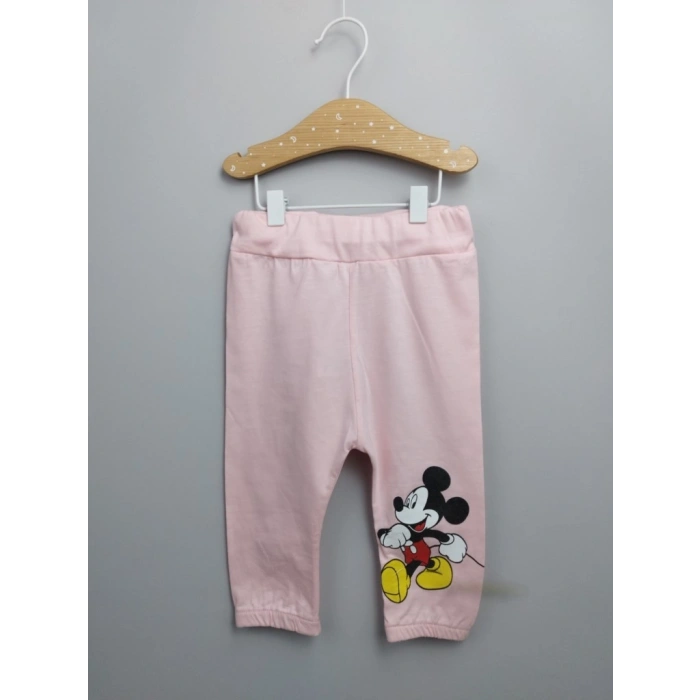 PEMBE LASTİKLİ PAÇA, PAMUKLU, YAZLIK, GÜNLÜK, KIZ ÇOCUK & BEBEK  ALT ÜST TAKIM