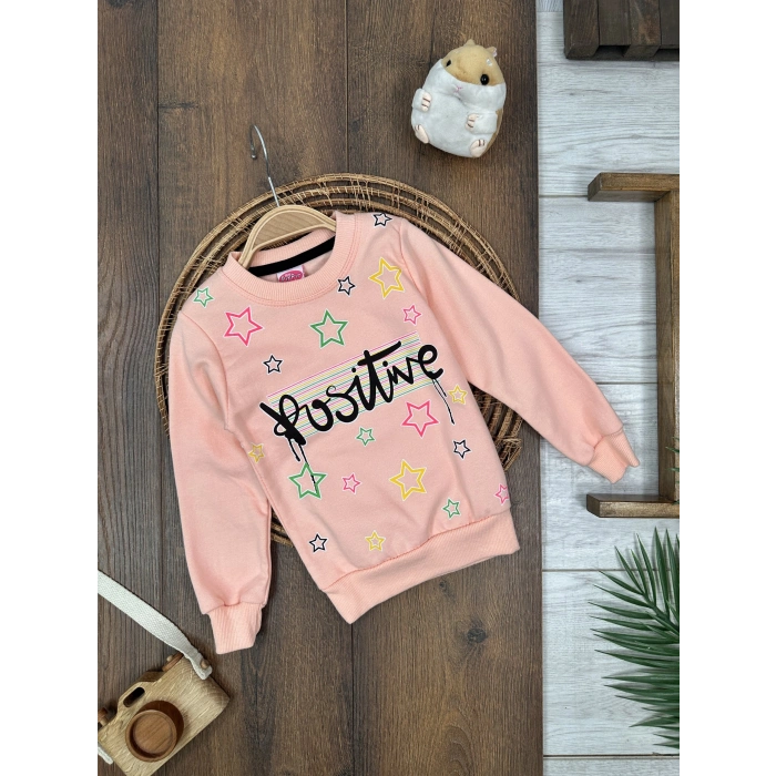 PEMBE RENK POSİTİVE MEVSİMLİK SWEATSHIRT