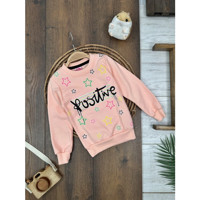 PEMBE RENK POSİTİVE MEVSİMLİK SWEATSHIRT