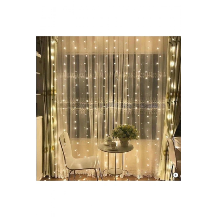 Perde Led  2 Metre Kumandalı 8 Ayrı Moda Sahip ( 2 mt X 2 mt ) Perde Led Peri Led Usb