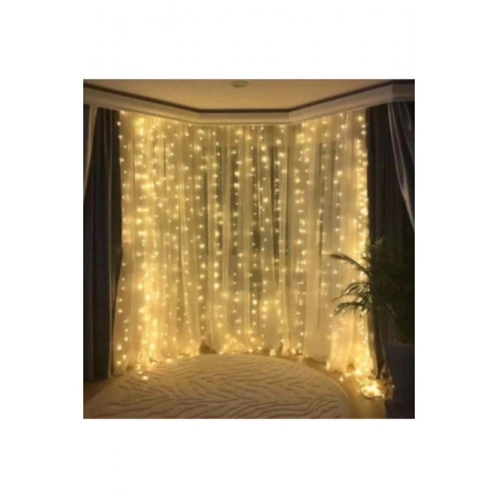 Perde Led  3 Metre Kumandalı 8 Ayrı Moda Sahip 3mx3m ( 3 mt X 3 mt ) Perde Led Peri Led Usb
