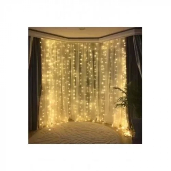 Perde Led 3 Metre Kumandalı 8 Ayrı Moda Sahip 3mx3m ( 3 mt X 3 mt ) Perde Led Peri Led Usb