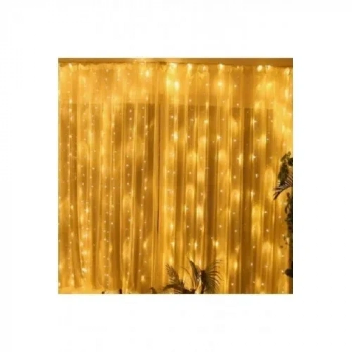 Perde Led 3 Metre Kumandalı 8 Ayrı Moda Sahip 3mx3m ( 3 mt X 3 mt ) Perde Led Peri Led Usb