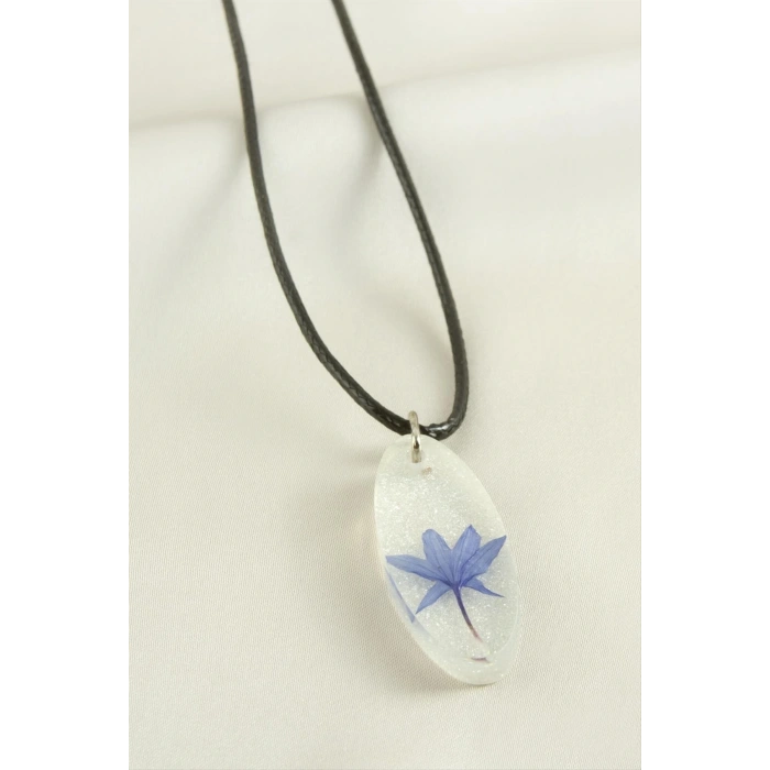 Peygamber Çiçeği Elips Epoksi Kolye