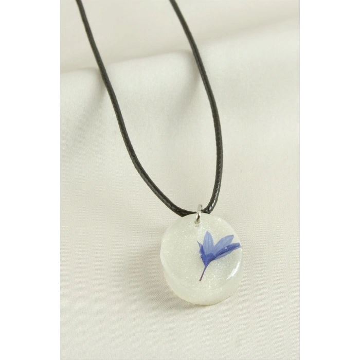 Peygamber Çiçeği Oval Epoksi Kolye