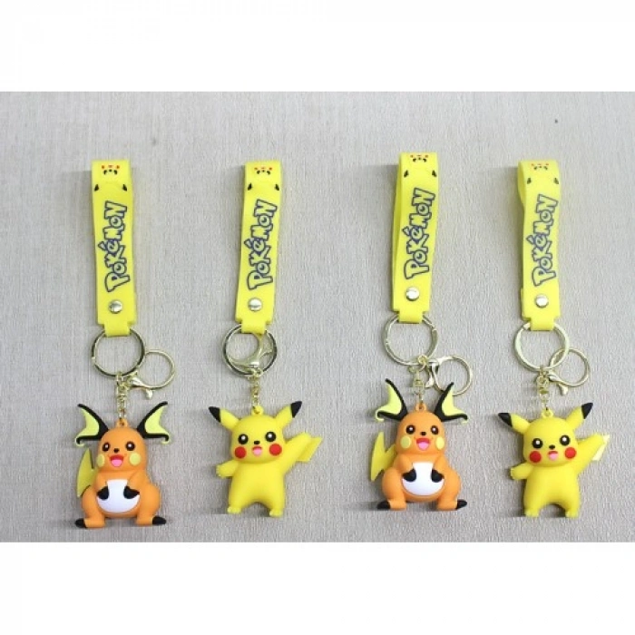 Pikachu Raichu Silikon Anahtarlık